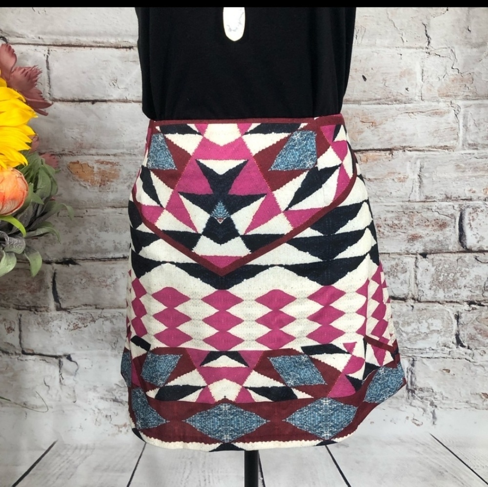 Mink Pink Mirror Mirror geo pattern mini skirt